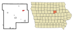 Grundy County Iowa Incorporated and Unincorporated areas Dike Highlighted